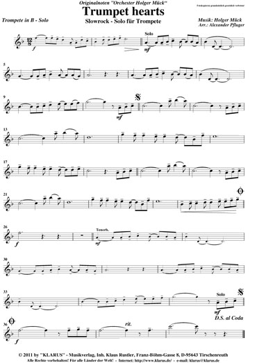 Trumpet-hearts-Trompete-Solo