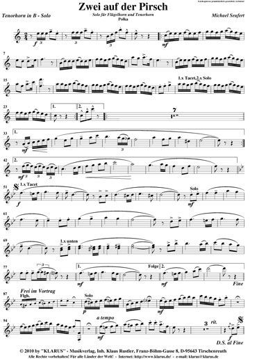 Zwei-a-d-Pirsch-Ten-Solo