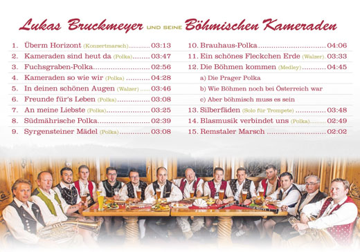 CD-Cover-Titelliste